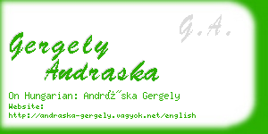 gergely andraska business card